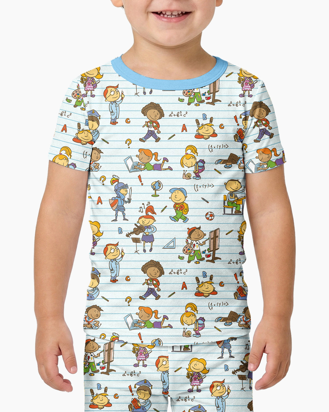 School Days Adventure Bamboo Two Piece Short Sleeve Pajama Set