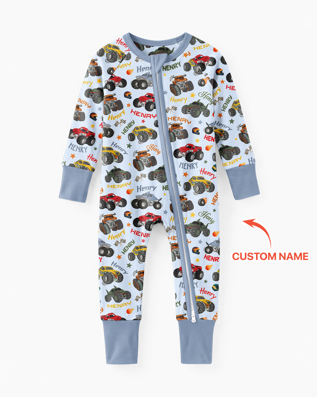 Personalized Monster Truck Bamboo Convertible Zippy