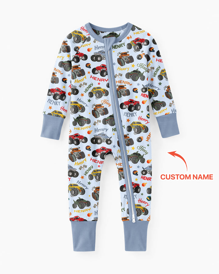 Personalized Monster Truck Bamboo Convertible Zippy
