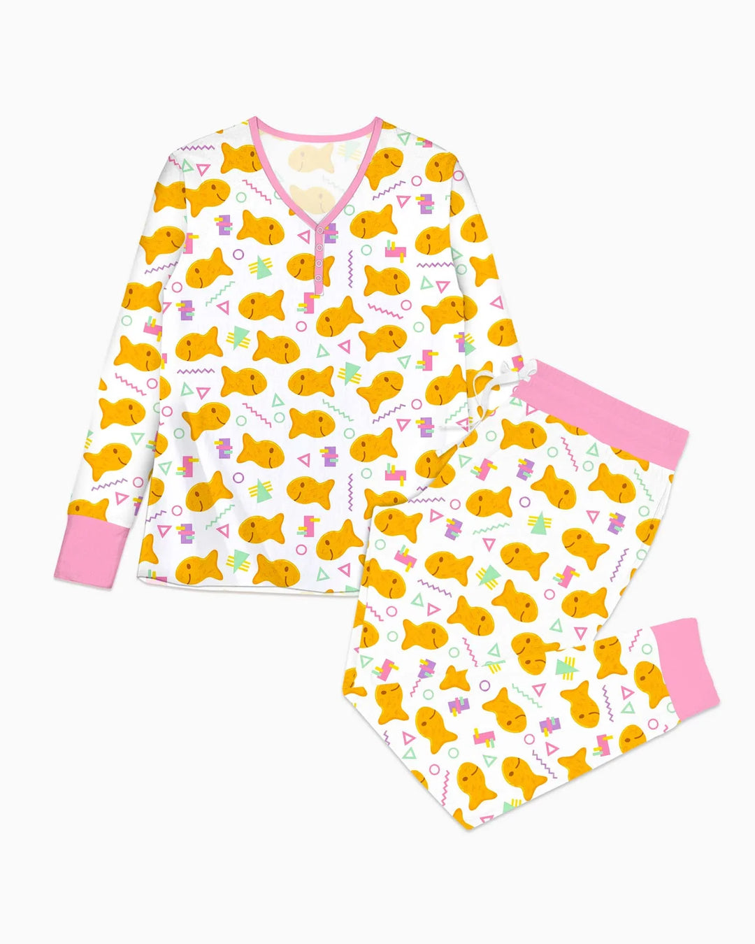 Cheesy Fishies Family Matching Bamboo Women Pajama Set