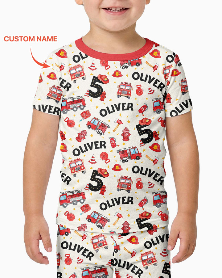 CUSTOM Template Bamboo Two Piece Short Sleeve Pyjamas Set