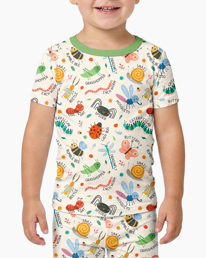 Bug Field Guide Bamboo Two Piece Short Sleeve Pajama Set