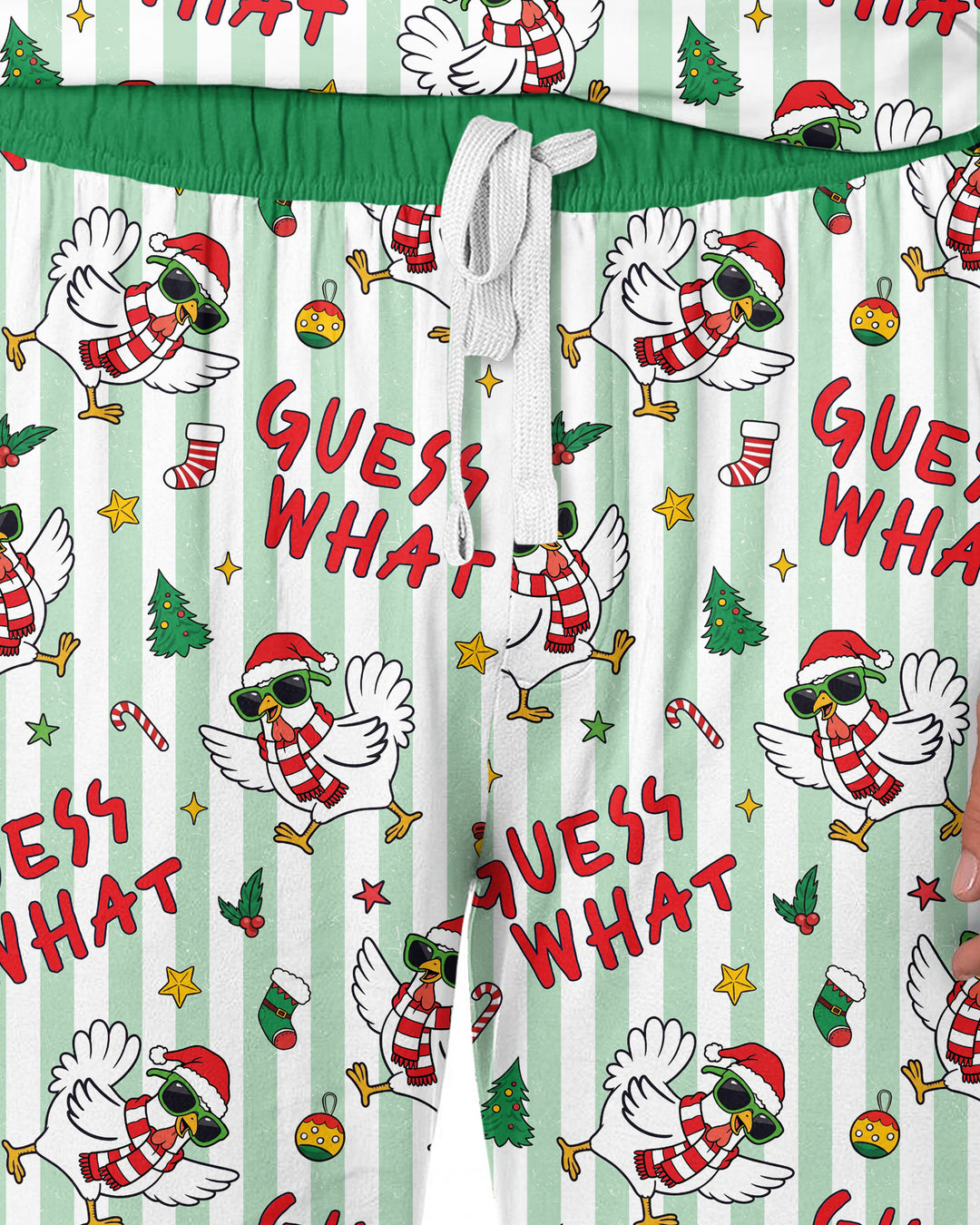 Guess What Chicken Butt Christmas Bamboo Men's Pajama Set
