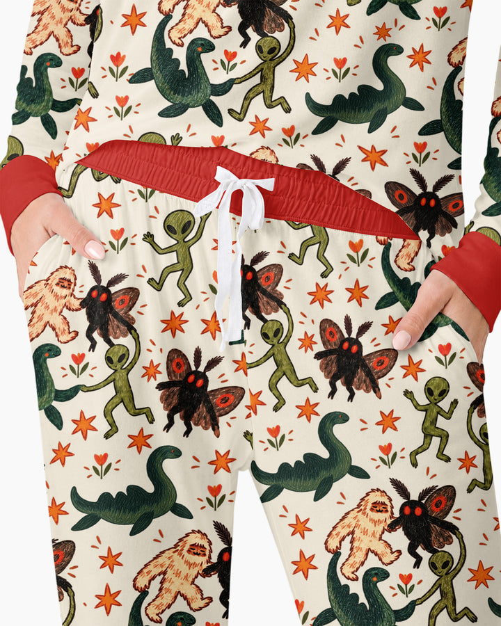 Dancing Cryptids Bamboo Women Pajama Set