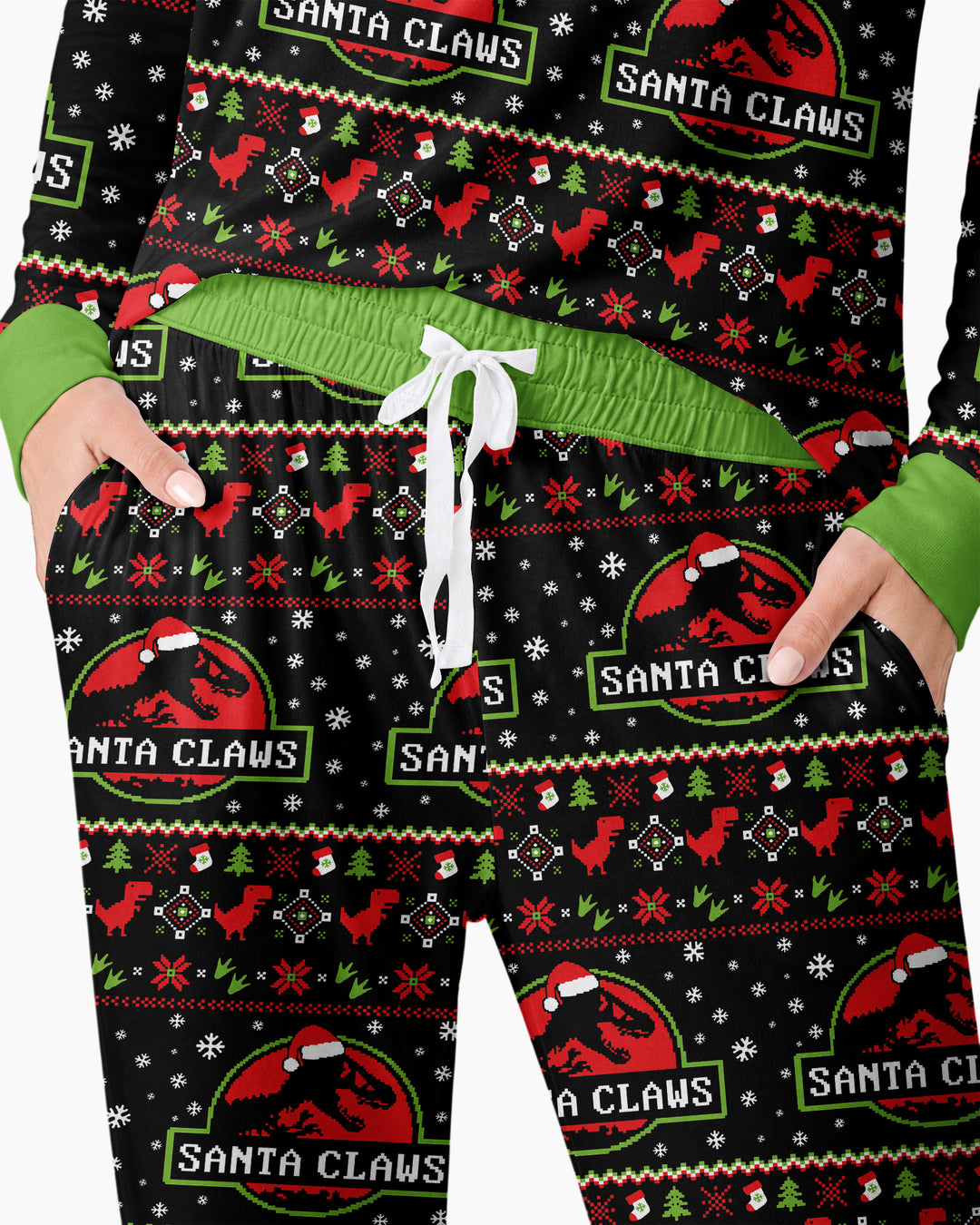 Santa Claws Christmas Bamboo Women Pajama Set