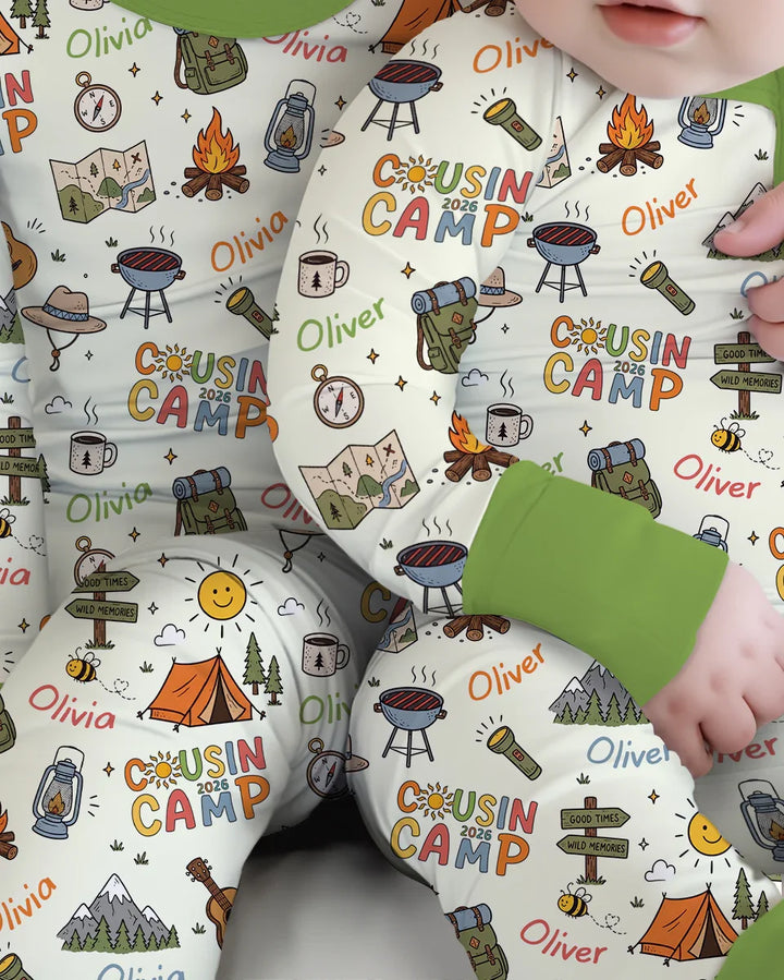 Custom Name Cousin Camp 2026Bamboo Convertible Zippy