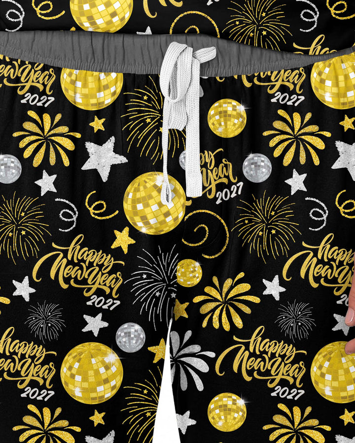 New Year's Eve Celebration Bamboo Men's Pajama Set