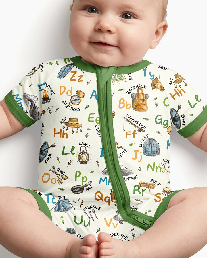 Adventure Alphabet ABCs Summer Camp Bamboo Shorty Zippy