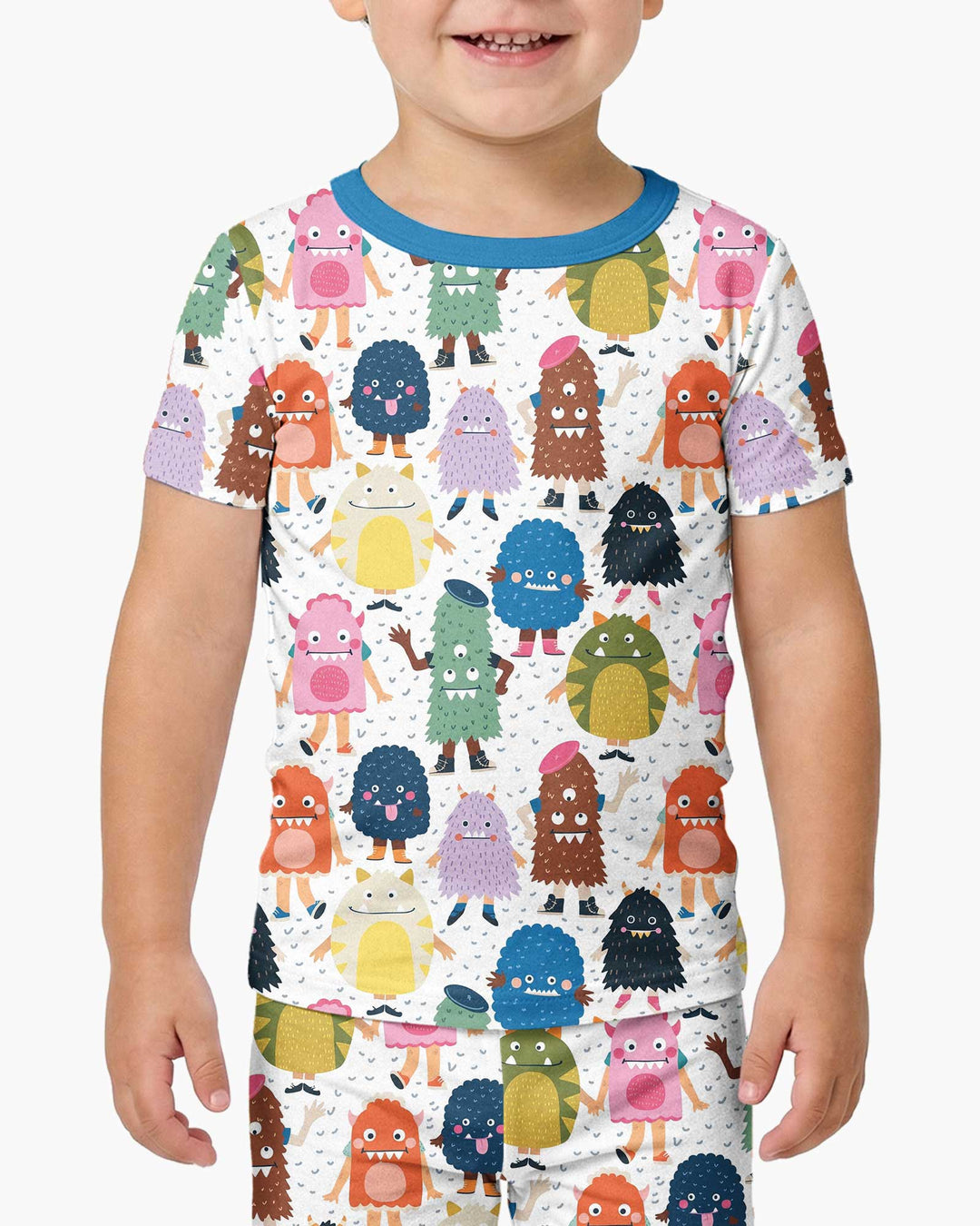 (Not So) Scary Monsters Bamboo Two Piece Short Sleeve Pajama Set