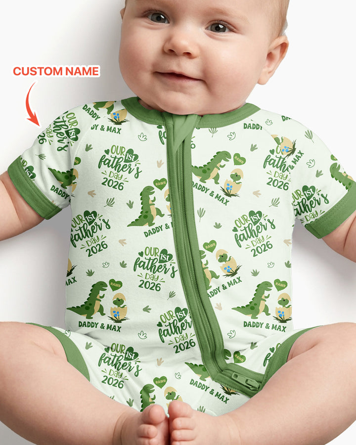 Custom Name Fathers Day 2026 Bamboo Shorty Zippy