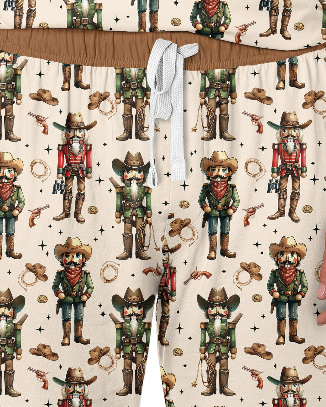 Western Christmas Cowboy Nutcracker Bamboo Men's Pajama Set