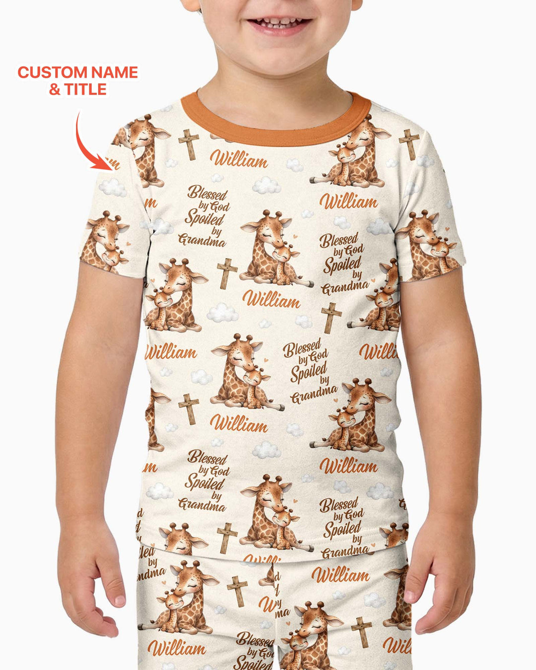 CUSTOM Template Bamboo Two Piece Short Sleeve Pyjamas Set