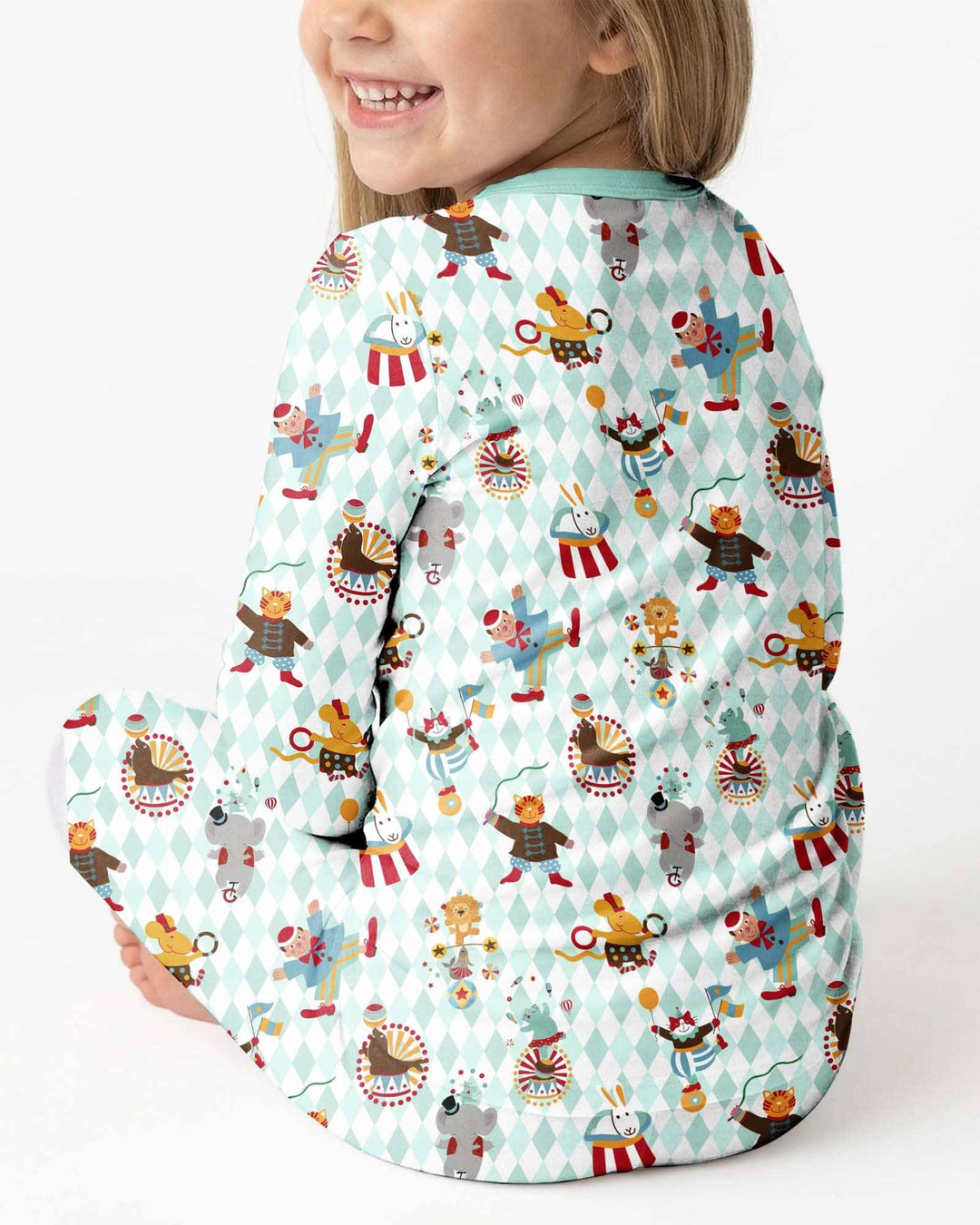 Circus Animal Bamboo Two Piece Long Sleeve Pajama Set