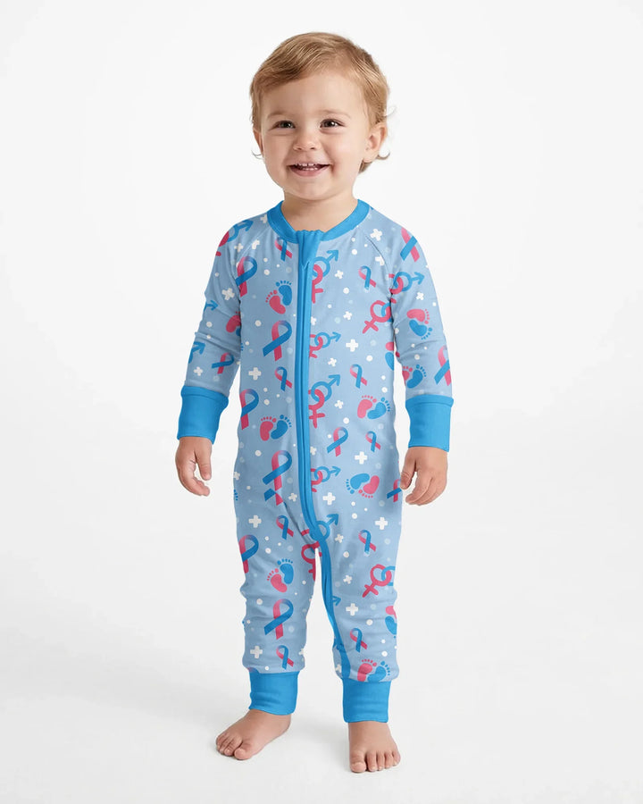 Infertility Awareness Blue and Pink Bamboo Convertible Zippy
