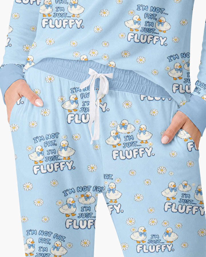 Not Fat Just Fluffy Bamboo Women Pajama Set