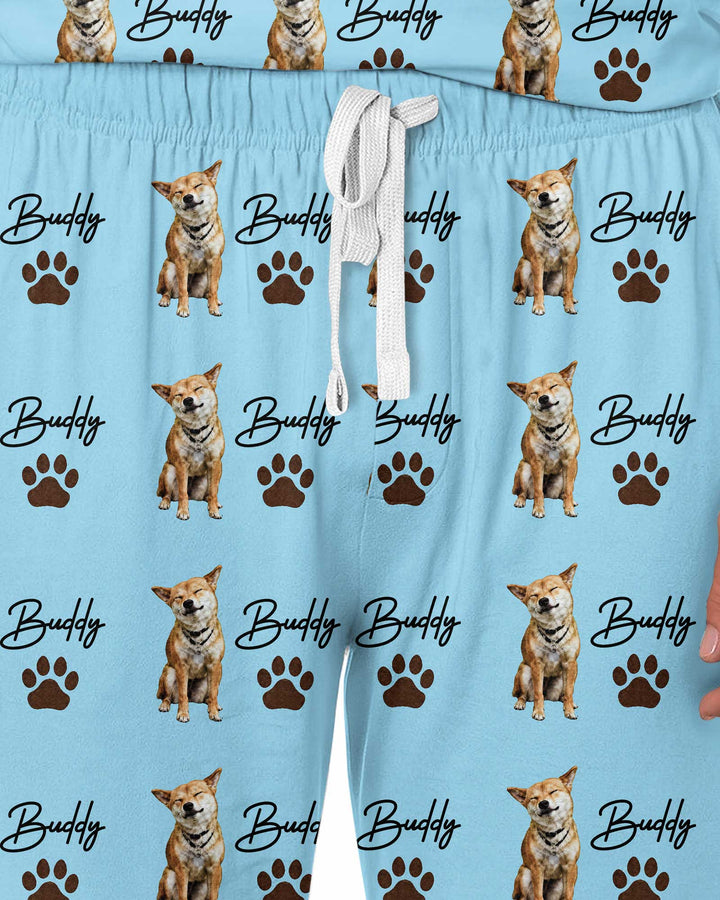 Personalized Pet Portrait Bamboo Men's Pajama Set