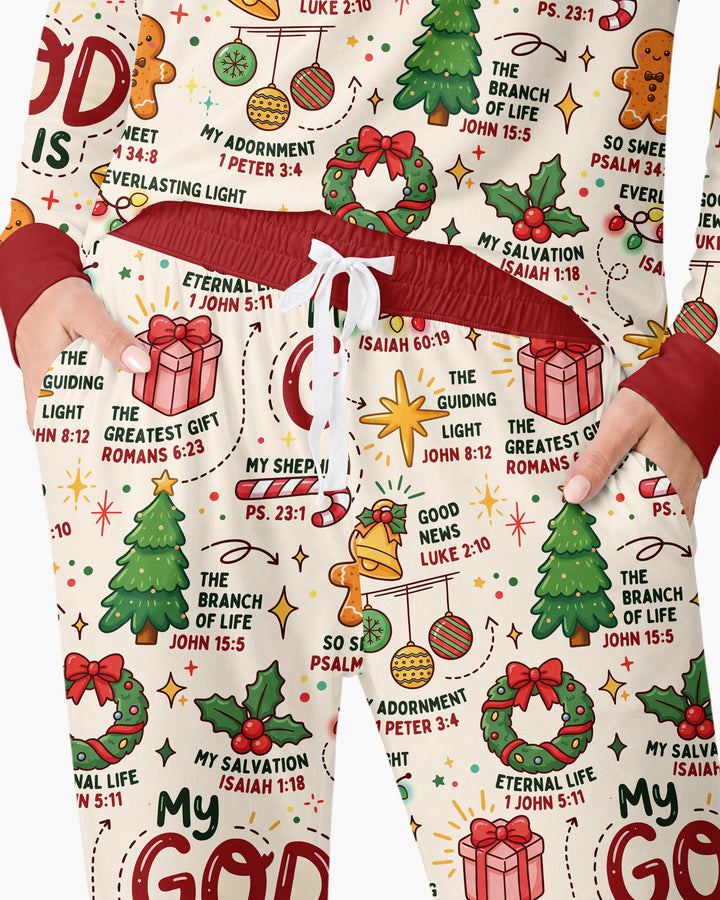 Christmas My God Is Bamboo Women Pajama Set