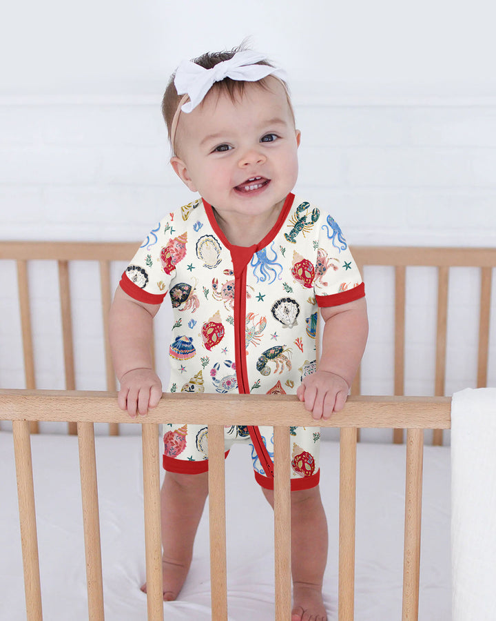 Preppy Coastal Bamboo Shorty Zippy