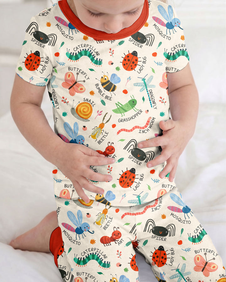 Bug Field Guide Bamboo Two Piece Short Sleeve Pajama Set