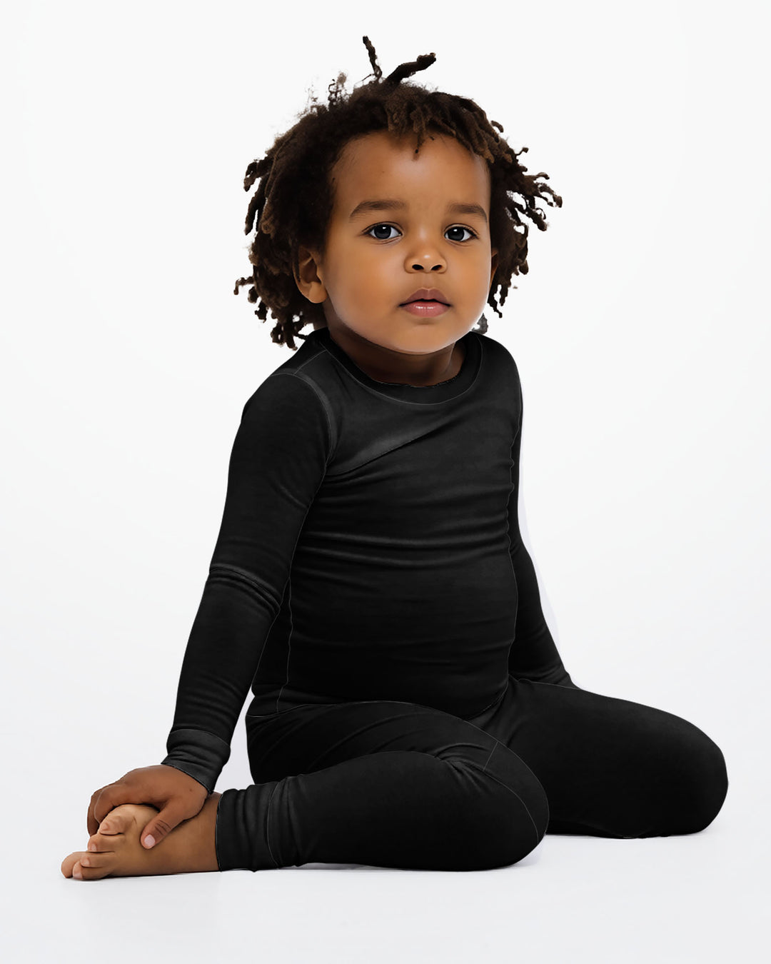 Black Bamboo Two Piece Pyjamas Set