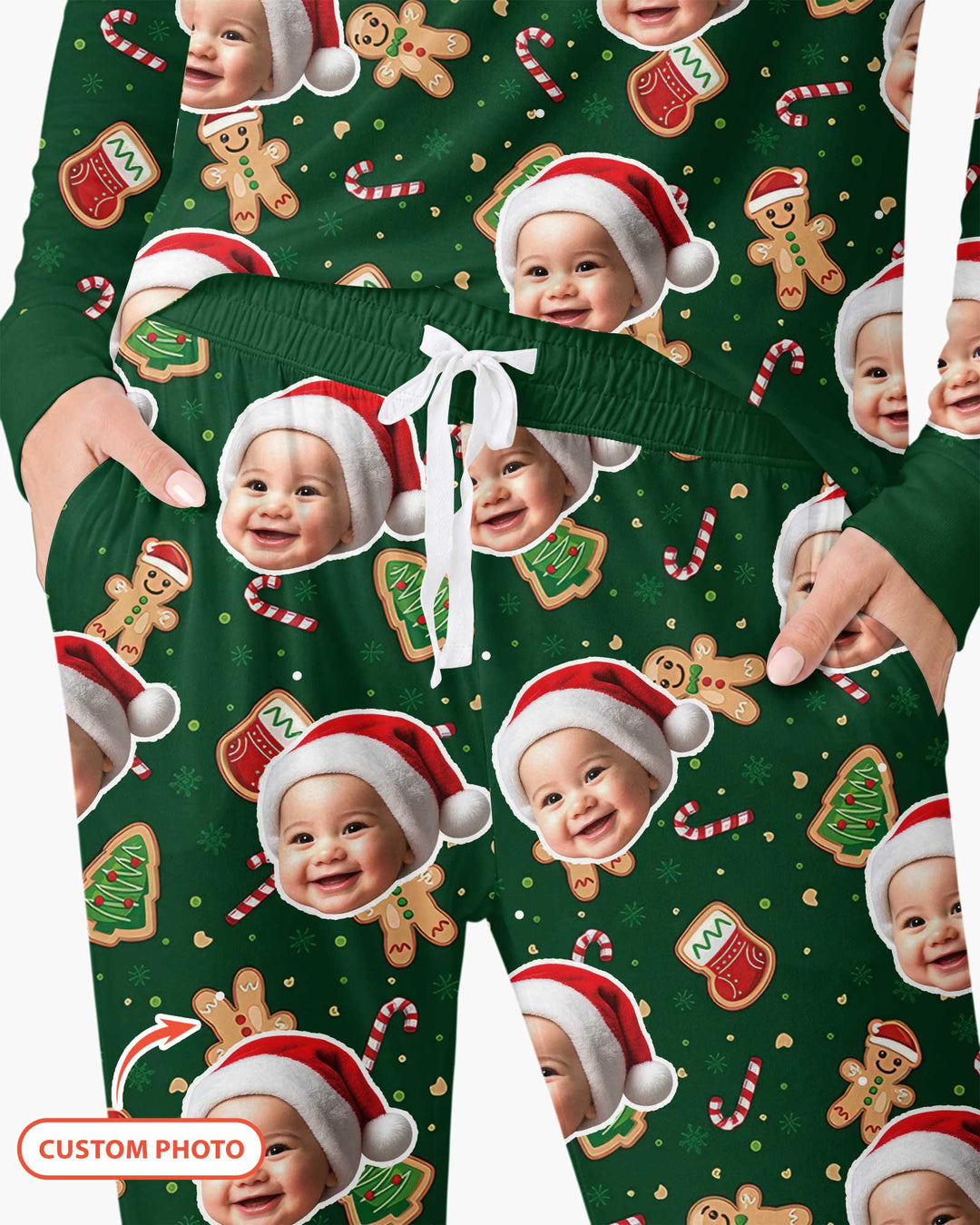 Custom Photo Funny Family Bamboo Women Pajama Set