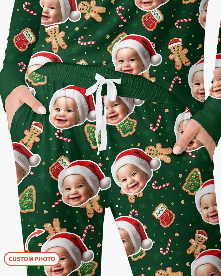 Custom Photo Funny Family Bamboo Women Pajama Set