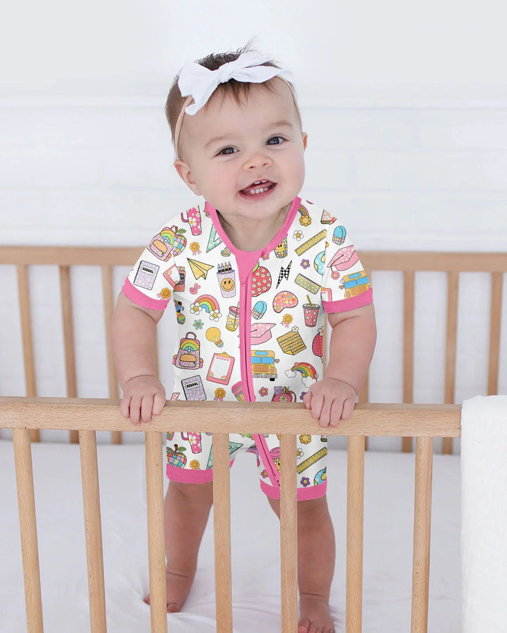 Preppy Back to School Bamboo Shorty Zippy