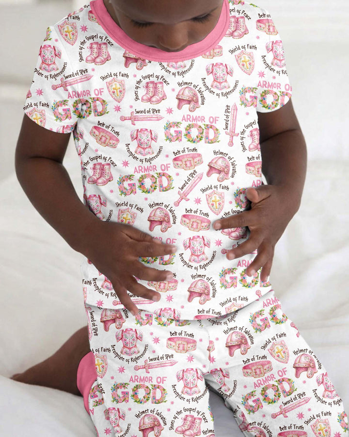 Put On The Full Armor Of God Bamboo Two Piece Short Sleeve Pajama Set