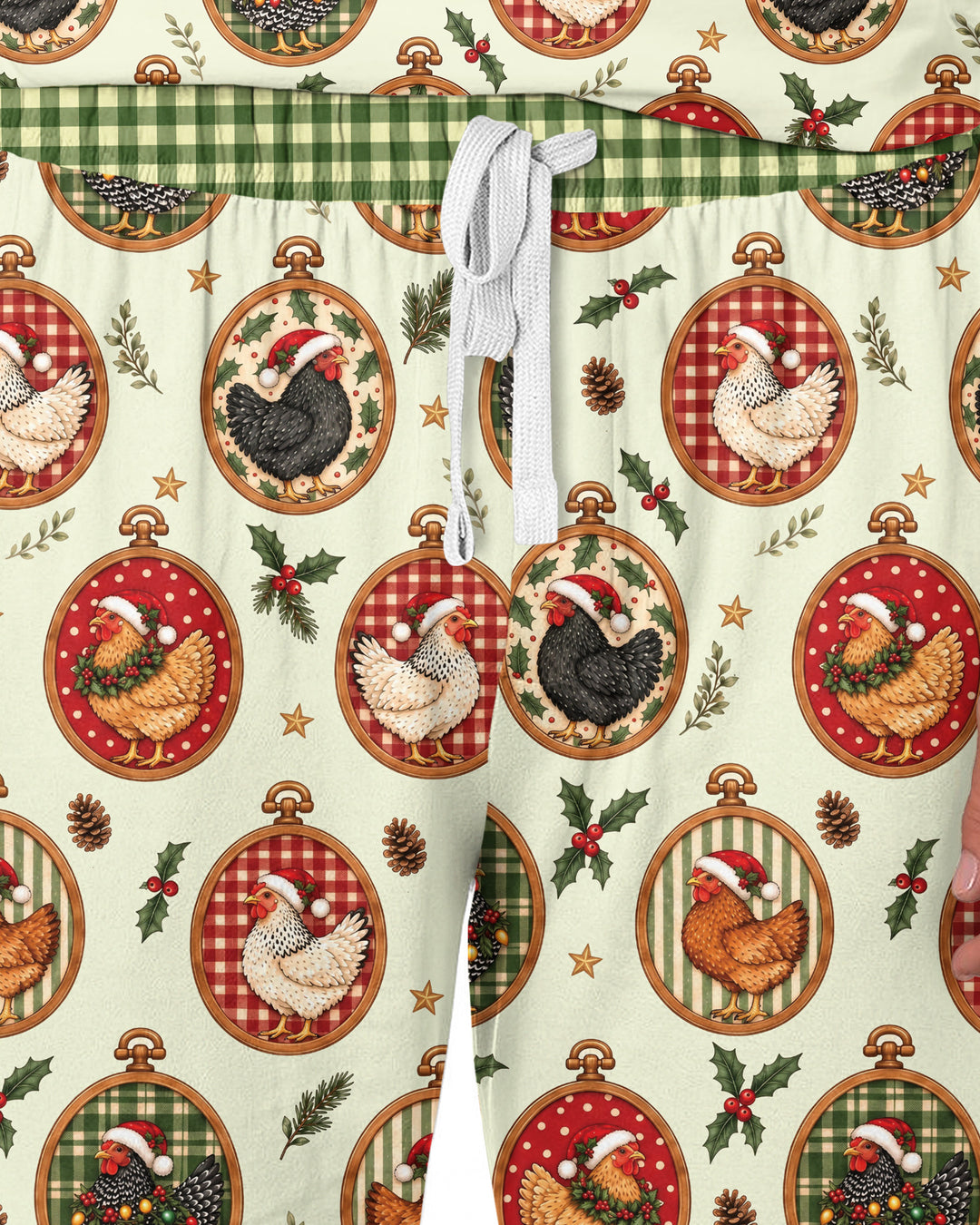 Chicken Merry Clucking Christmas Bamboo Men's Pajama Set