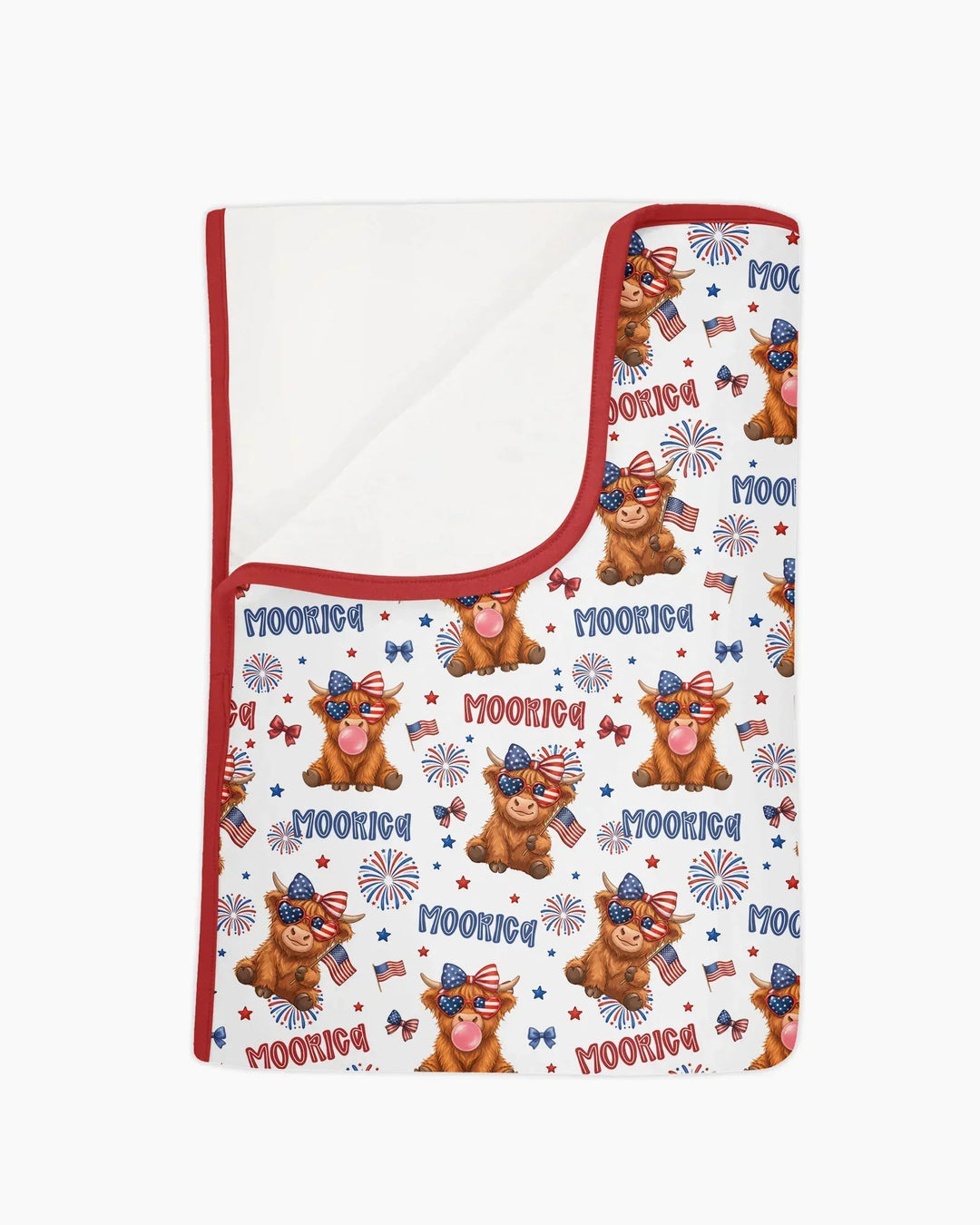 Moo-Rica Cowgirl Bamboo Blanket