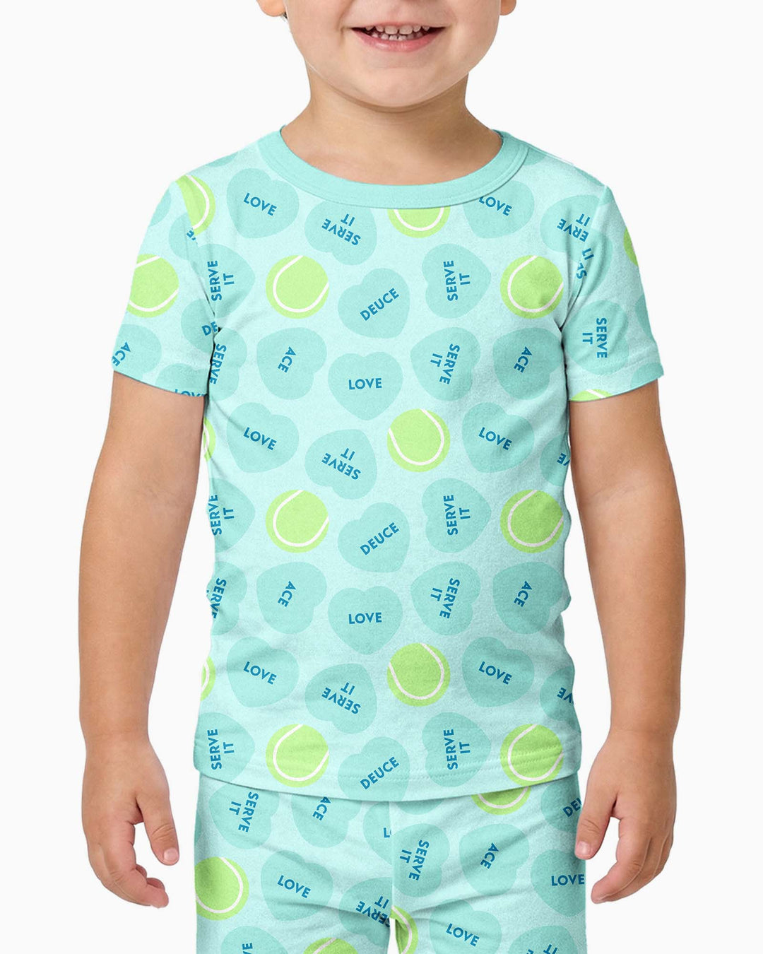 Tennis with Love Bamboo Two Piece Short Sleeve Pajama Set