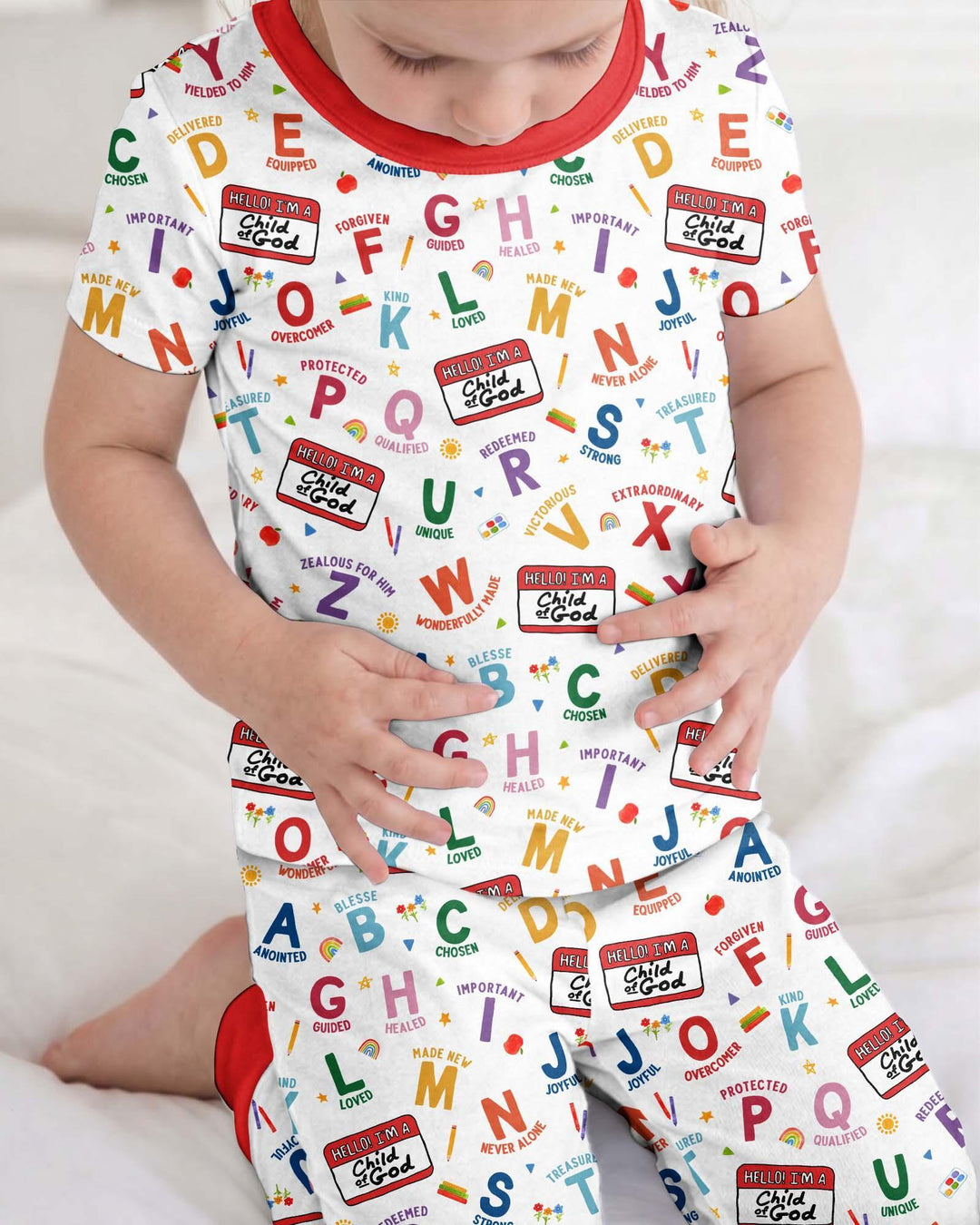 I'm A Child Of God ABCs Bamboo Two Piece Short Sleeve Pajama Set