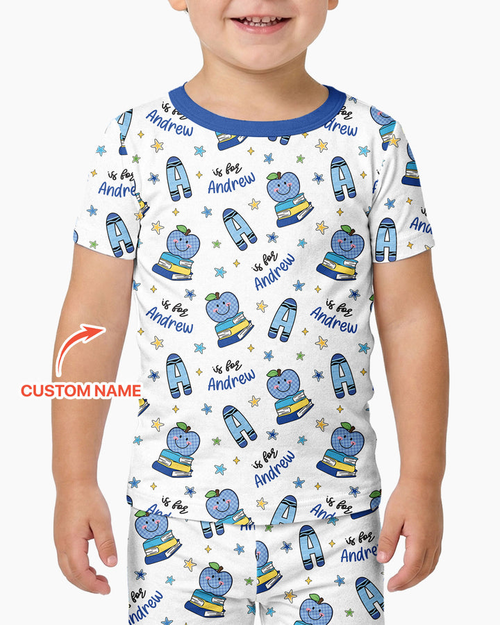 CUSTOM Template Bamboo Two Piece Short Sleeve Pyjamas Set