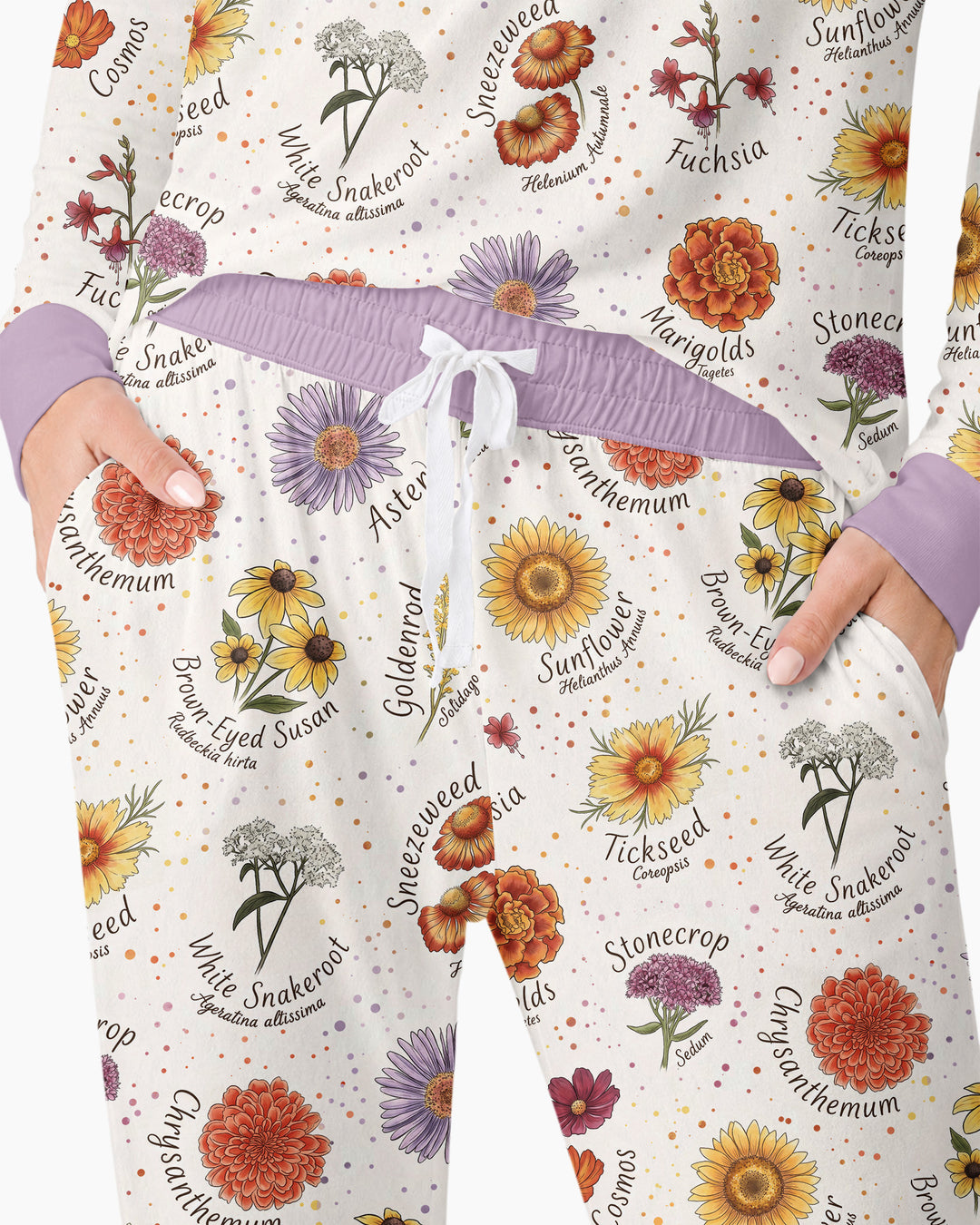 Autumn Blooms of North America Bamboo Women Pajama Set