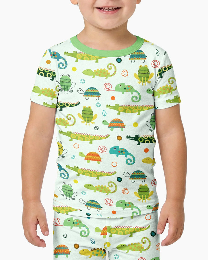 Swamp Buddies Bamboo Two Piece Short Sleeve Pajama Set