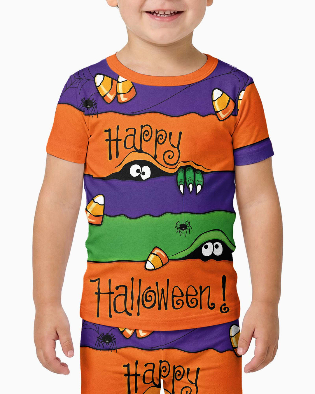 Happy Halloween Bamboo Two Piece Short Sleeve Pajama Set