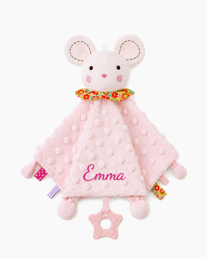 Minky Dot Lovey Baby Security Blanket