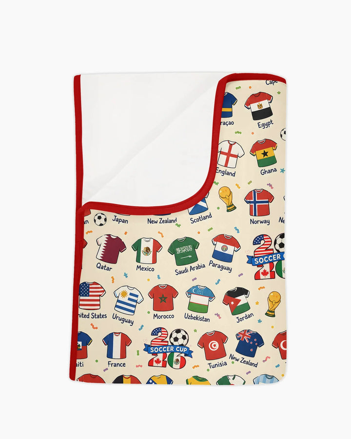 2026 Soccer World Jersey Flag Bamboo Blanket