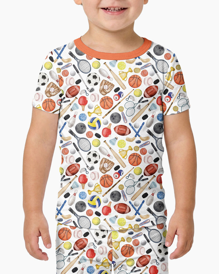 So Much Fun with Sports Bamboo Two Piece Short Sleeve Pajama Set