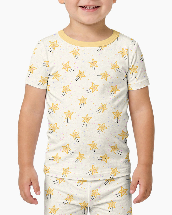 Happy Little Stars Family Matching Bamboo Two Piece Short Sleeve Pajama Set