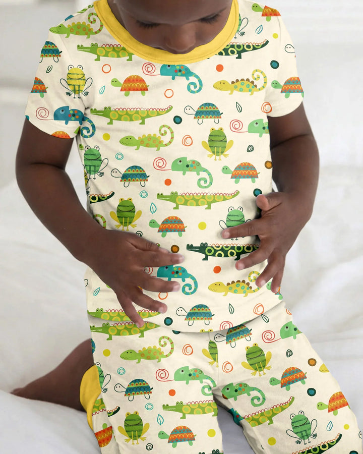 Swamp Buddies Bamboo Two Piece Short Sleeve Pajama Set