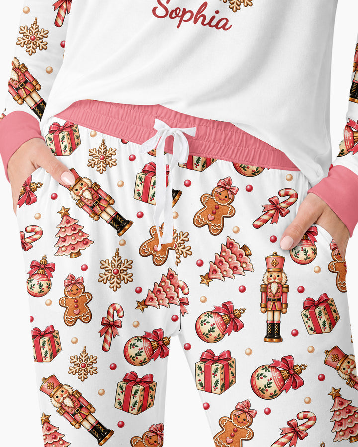 Custom Name Nutcracker The Bow Bamboo Women Pajama Set