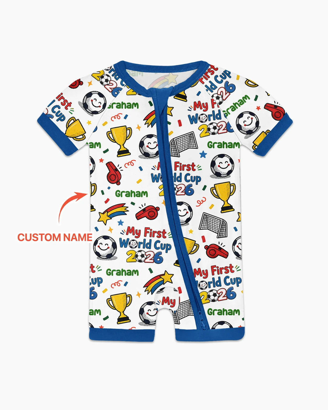 Custom Name My First Soccer Cup Bamboo Shorty Zippy
