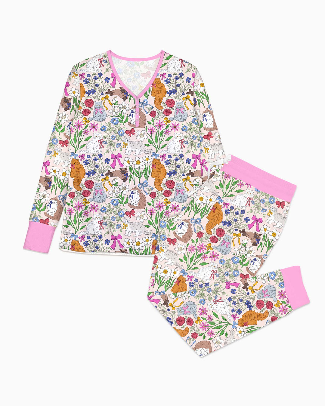 The Garden Cattery Mommy & Me Matching Bamboo Women Pajama Set