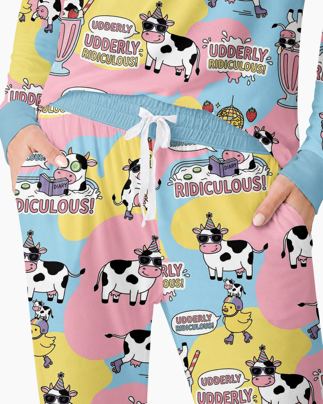Too Ridiculous To Moo Bamboo Women Pajama Set