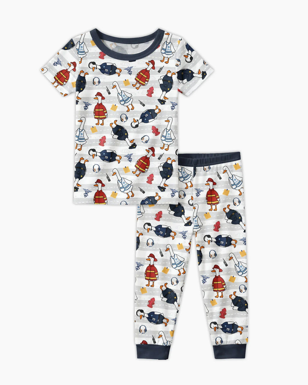 Rescue Goose Squad Bamboo Two Piece Short Sleeve Pajama Set