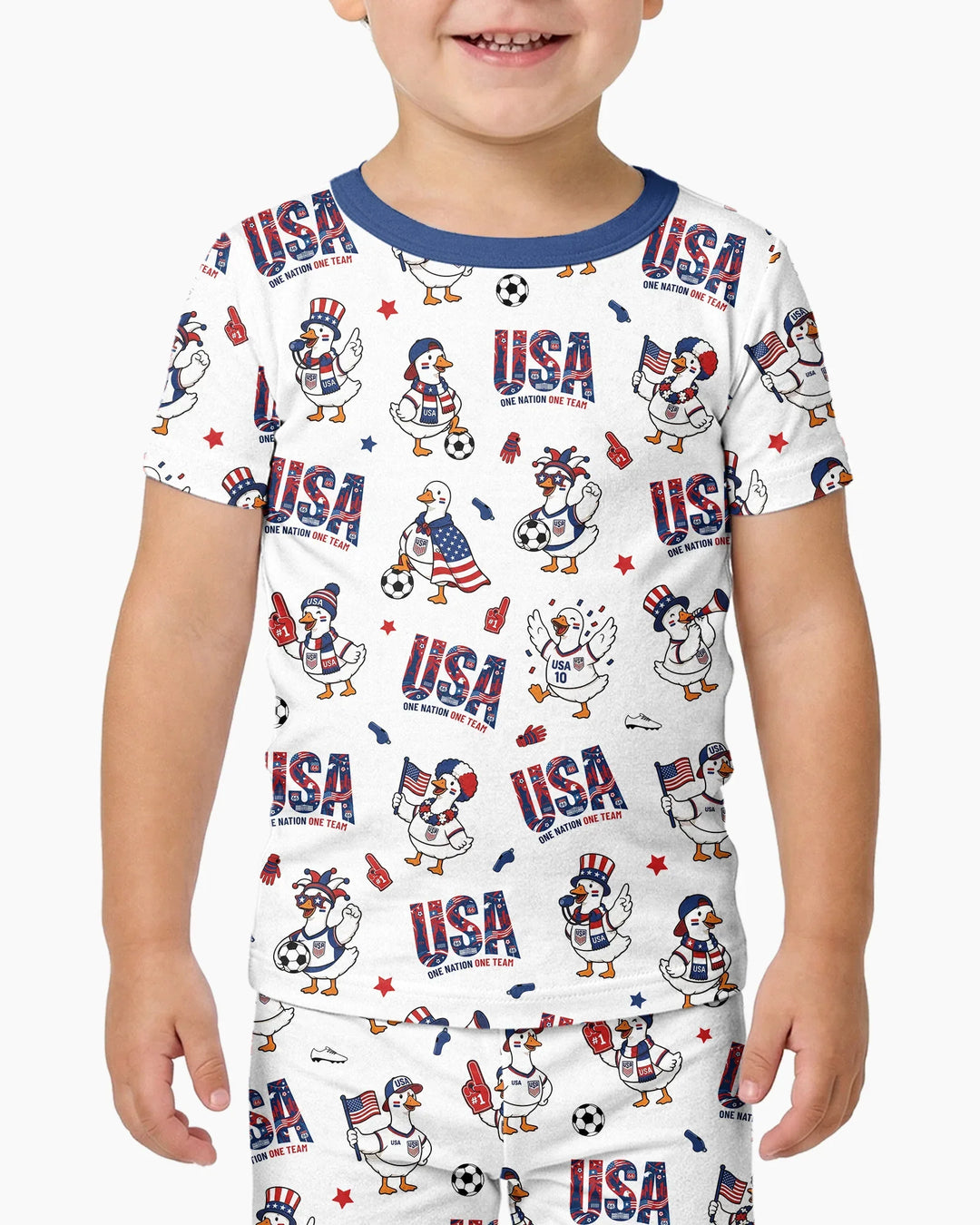 One Nation One Team Bamboo Two Piece Short Sleeve Pajama Set