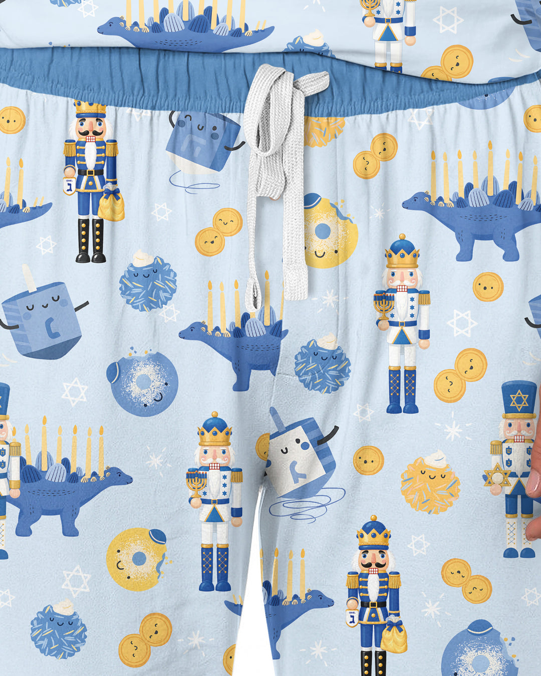 Hanukkah Nutcracker King Family Matching Bamboo Men's Pajama Set