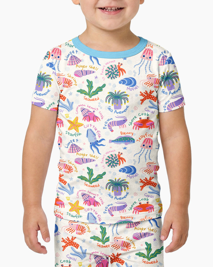 Tide Pool Pals Bamboo Two Piece Short Sleeve Pajama Set