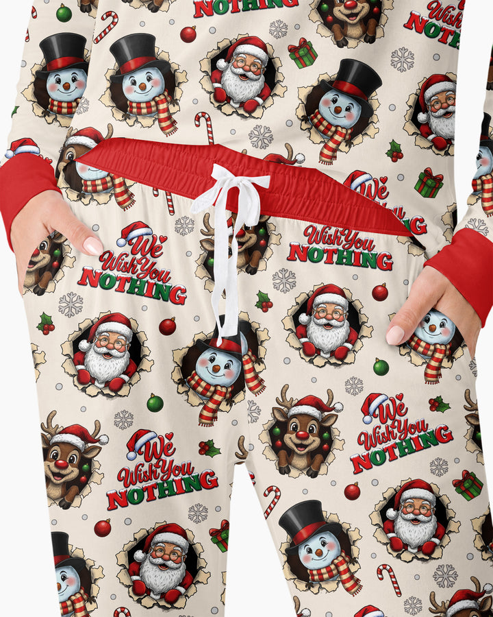 Funny Butt Christmas Squad Bamboo Women Pajama Set